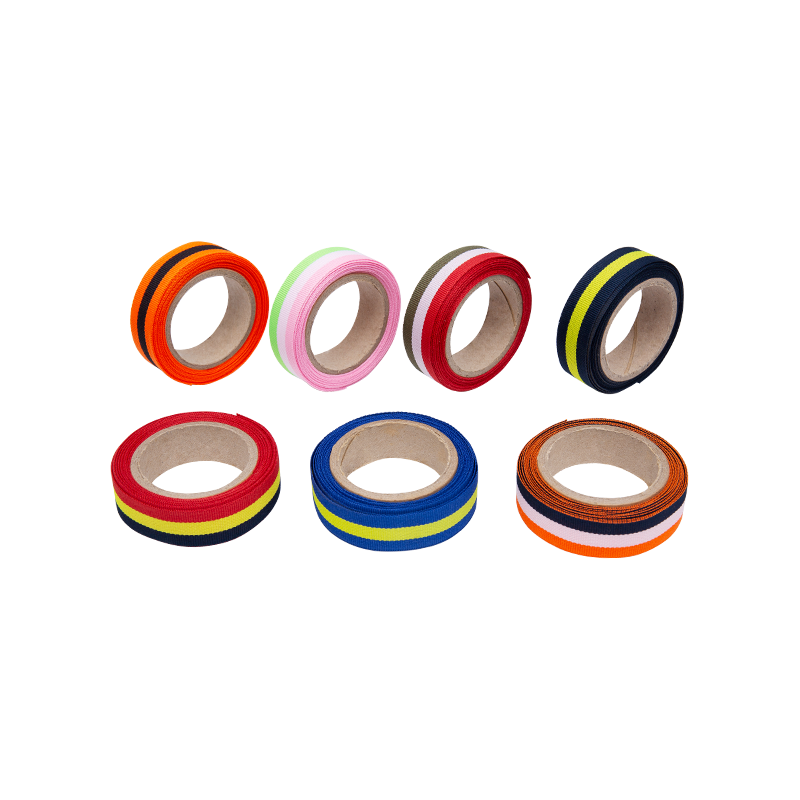 Farbpolyester -Gurtband aus farbigem Streifen Farbpolyester -Gurtband aus farbigem Streifen
